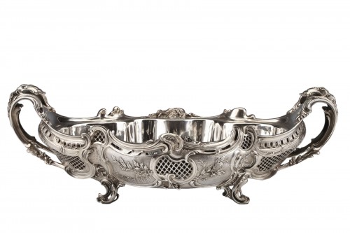 Lapar - Planter in solid silver rococo XIXth