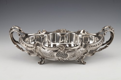 Lapar - Planter in solid silver rococo XIXth - Antique Silver Style Napoléon III