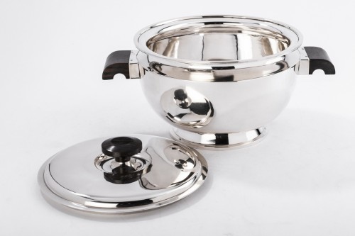 R.Miracol &amp; Cie - Soup tureen in sterling silver Art déco period - Antique Silver Style Art Déco