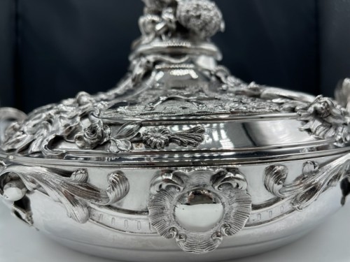 Orfèvre Durand - Légumier Couvert En Argent Massif XIXe - Antique Silver Style Napoléon III