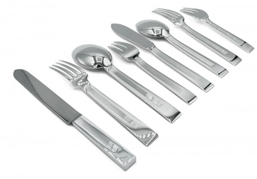 Jean TETARD Cutlery set in solid silver 123 pieces Model Trocadero / 1930