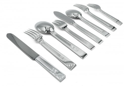 Jean Tétard Cutlery set in solid silver Model Trocadero / 1930