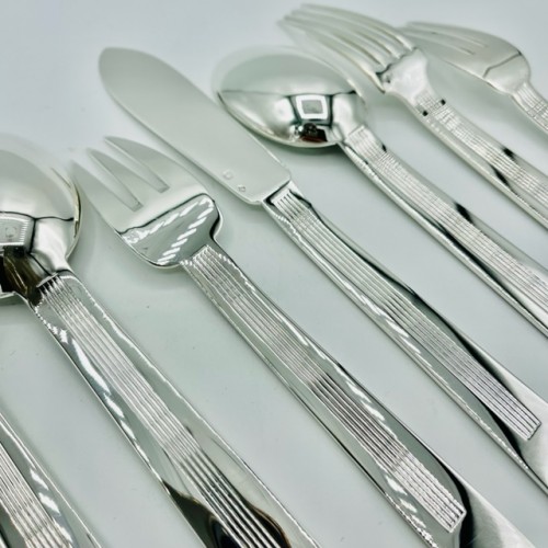Art Déco - Jean Tétard Cutlery set in solid silver Model Trocadero / 1930