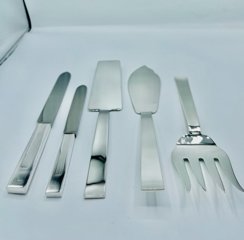 Antiquités - Jean Tétard Cutlery set in solid silver Model Trocadero / 1930
