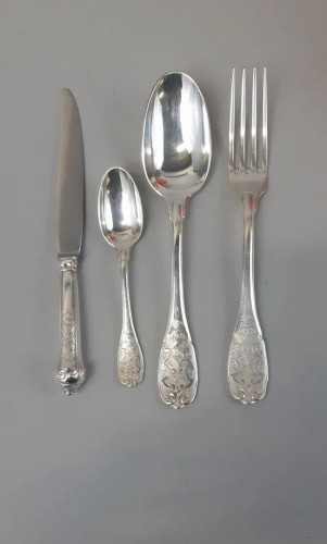 Emile puiforcat - Sterling silver cutlery set Model &quot;elysee&quot; - 
