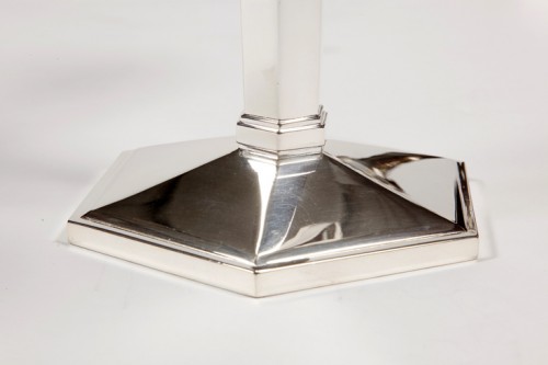 20th century - Christofle - Pair of solid silver candelabras circa 1930