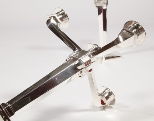 Christofle - Pair of solid silver candelabras circa 1930 - Art Déco