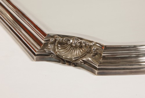Art Déco - Lapparra - Surtout Table Mirror In Sterling Silver Twentieth