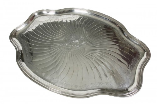 A. Aucoc - Sterling silver oval tray 19th century