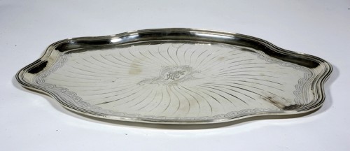 A. Aucoc - Sterling silver oval tray 19th century - Antique Silver Style Napoléon III
