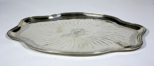 A. Aucoc - Sterling silver oval tray 19th century - silverware & tableware Style Napoléon III