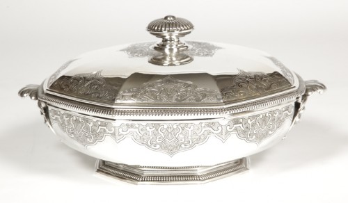 Bointaburet - Centerpiece  solid silver  19th  - Antique Silver Style Napoléon III