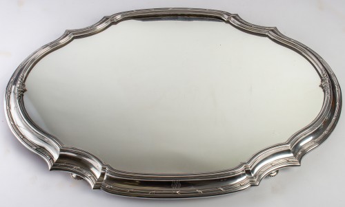 Antique Silver  - Table centerpiece in three parts in solid silver, late 19th century