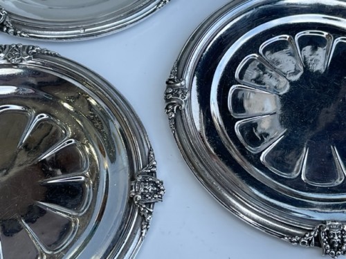Napoléon III - Odiot - FOSet of four round solid silver bottle coasters