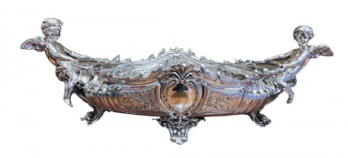 Christofle - Jardinière en bronze argenté fin XIXe