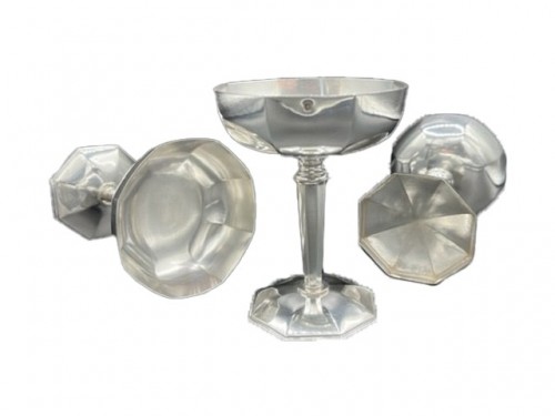 Boulenger - Suite of 12 cups in sterling silver Art deco