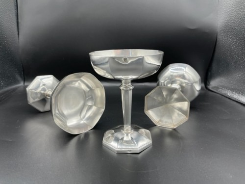 Antique Silver  - Boulenger - Suite of 12 cups in sterling silver Art deco