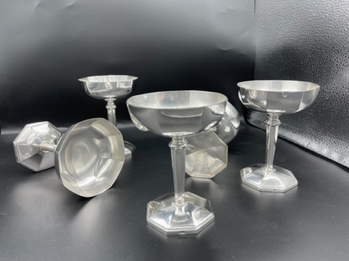 Boulenger - Suite of 12 cups in sterling silver Art deco - Art Déco