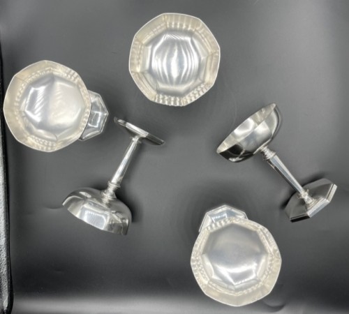 Art Déco - Boulenger - Suite of 12 cups in sterling silver Art deco