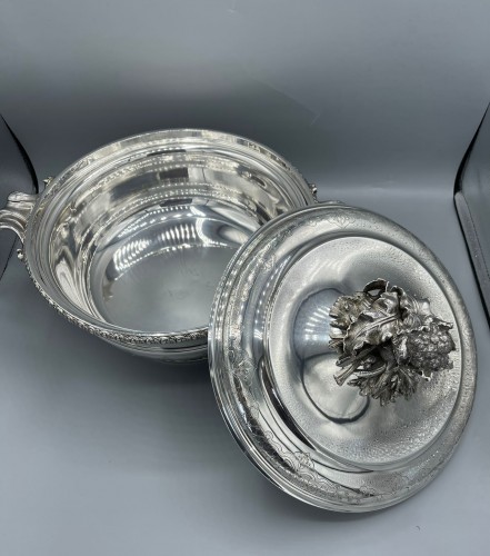 Antique Silver  - Puiforcat - Soup tureen in sterling silver Regency  19th 