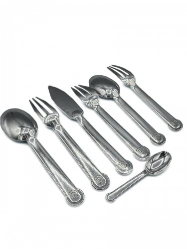 Jean E. Puiforcat - Art deco solid silver cutlery set Annecy model