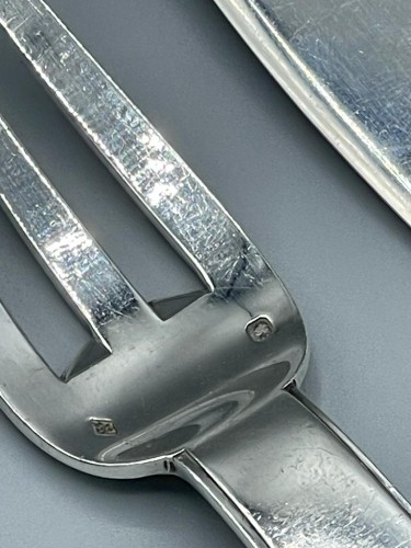 Jean E. Puiforcat - Art deco solid silver cutlery set Annecy model - 
