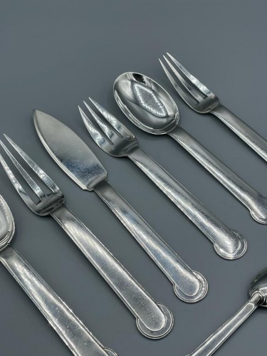 Jean E. Puiforcat - Art deco solid silver cutlery set Annecy model - Art Déco