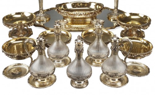 Boin Taburet - 19-piece table set in vermeil, 19th century