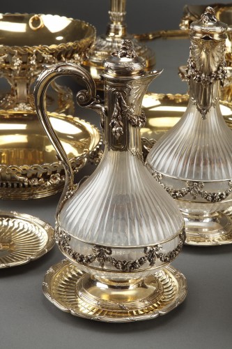 Boin Taburet - Garniture de table 19 pièces en vermeil époque XIXe - Argenterie et Orfèvrerie Style Napoléon III