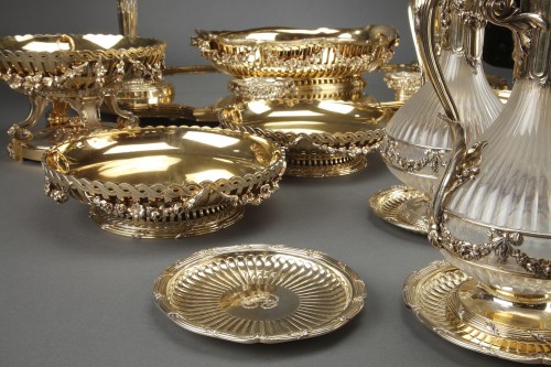 Napoléon III - Boin Taburet - 19-piece table set in vermeil, 19th century