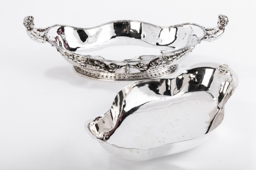 Oval silver planter by Émile Froment-Meurice, Paris, circa 1880 - Napoléon III