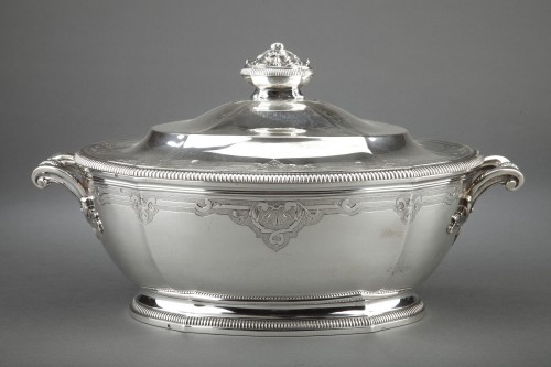 H. LAPPARRA - Covered soup tureen in solid silver late 19th  - 