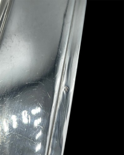 Antiquités - Jean E. Puiforcat -  square dish in sterling silver, art deco period