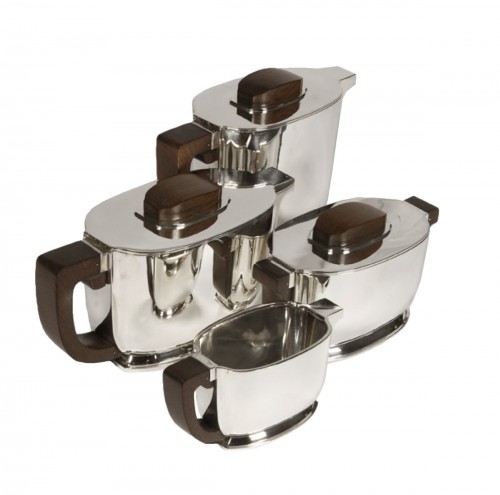 Jean Tétard - Service thé café 4 pièces en argent époque Art déco