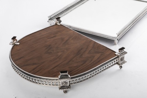 Surtout de table ceinture à galerie, en 3 parties Epoque fin XIXè - Emmanuel Redon Silver Fine Art