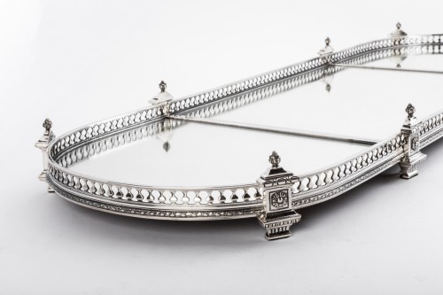 XIXe siècle - Surtout de table ceinture à galerie, en 3 parties Epoque fin XIXè