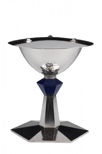 DEMARQUET - Calice en argent et Lapis-lazuli époque Art Deco
