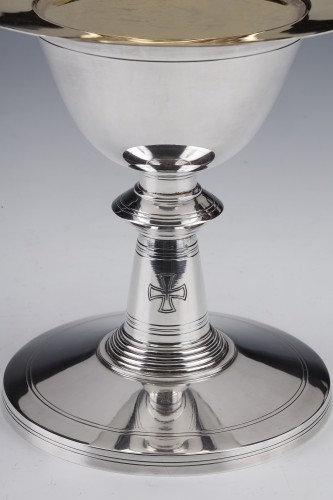 Argenterie et Orfèvrerie  - Boin Taburet - Calice en argent et vermeil époque Art Deco