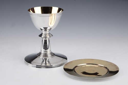 20th century - Boin Taburet - Chalice in silver and vermeil Art Deco period