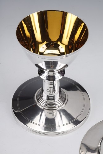 Art Déco - Boin Taburet - Chalice in silver and vermeil Art Deco period