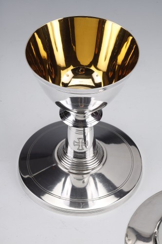 Art Déco - Boin Taburet - Calice en argent et vermeil époque Art Deco