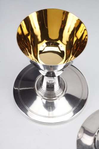 Antiquités - Boin Taburet - Calice en argent et vermeil époque Art Deco