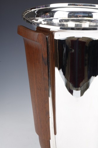 Antiquités - Jean tetard - modernist cooler in silver &amp; rosewood circa 1930