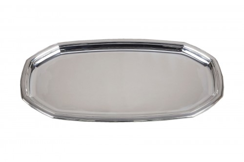 Jean E. Puiforcat - Large Art Deco solid silver presentation dish