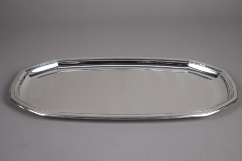 Jean E. Puiforcat - Large Art Deco solid silver presentation dish - Antique Silver Style Art Déco