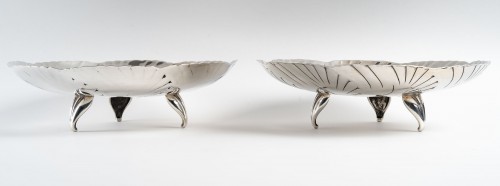 Antique Silver  - Christofle - Pair of sterling silver cups Art nouveau period