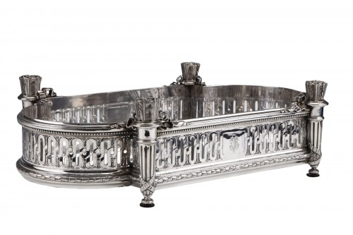A. Aucoc - Large solid silver planter Napoleon III period