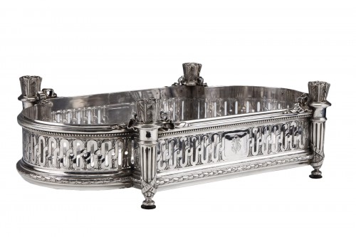 A. Aucoc - Grande jardiniere argent massif époque Napoleon III