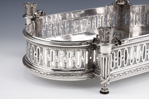 Antiquités - A. Aucoc - Large solid silver planter Napoleon III period