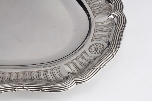 Boin Taburet - Large Oval Presentation Dish in Sterling Silver XIXth - 
